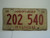 1968 ILLINOIS Land of Lincoln TRUCK 18 License Plate 202 540 1