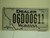 2011 MONTANA Dealer Big Sky License Plate 06D00611