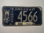 1964 KANSAS 8M Truck License Plate WY 4566