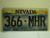 NEVADA Silver State License Plate 366 MHR