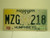 2003 MISSISSIPPI License Plate MZG 218