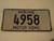 MAINE Motor Home License Plate 4958