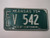 1975 KANSAS Wheat Centennial License Plate EL V 542