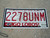 2008 NEW MEXICO University Go Lobos License Plate 2278UNM