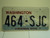 WASHINGTON Evergreen State License Plate 464 SJC