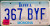 Jan Monona Co Iowa 367 BYF Embossed License Plate