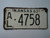 1963 KANSAS License Plate AL 4758
