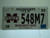 2011 MISSISSIPPI State University License Plate 548M7