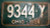1956 Ohio 9344 Y License Plate