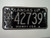 1966 KANSAS Midway USA License Plate WY 42739