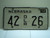 2004 NEBRASKA Dealer License Plate 42 DLR 26