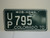 1970 COLORADO Mobile Home License Plate UP 795