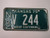 1975 KANSAS Wheat Centennial License Plate NS V 244