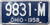 1958 Ohio 9831-M License Plate