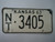 1963 KANSAS License Plate NT 3405