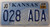 June 2010 KANSAS Johnson County License Plate 028-ADA