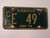 1973 KANSAS License Plate CA E 49