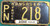 1968 Pawnee Co Kansas Truck PN 218 License Plate