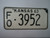 1963 KANSAS License Plate FO 3952