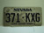 NEVADA Silver State License Plate 371 KXG