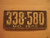 DMV Clear 1922 MISSOURI Passenger License Plate YOM Clear 338-580 MO