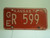 1974 KANSAS License Plate GE R 599