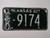 1962 KANSAS License Plate CK 9174