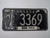 1969 KANSAS 8M Truck License Plate WY 3369
