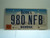 2006 IOWA License Plate 980 NFB