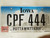 2015 Iowa Pottawattamie County License Plate CPF 444 Triple Four