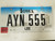 2015 Iowa Lee County License Plate AYN 555 Triple Five