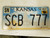 2007 Kansas Saline County License Plate SCB 777 Triple Seven