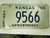 1988 Kansas Apportioned Trailer License Plate 9566
