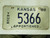 1988 Kansas Apportioned Truck License Plate 5366