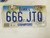 Iowa Crawford County License Plate 666 JTQ Triple Six