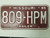 1995 Missouri Trailer License Plate 809-HPM