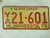 1970 Minnesota License Plate 21-601