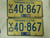 1977 Minnesota License Plate 40-867 Pair