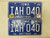 1986 (1992 Tag) Iowa Antique License Plate IAH 040 Pair