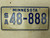 Minnesota License Plate 48-888 Triple Eight
