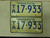 Minnesota License Plate 17-933 Pair