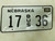2004 Nebraska Bus License Plate 17 36