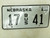 2004 Nebraska Bus License Plate 17 41