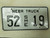 Nebraska Truck License Plate 52 19 (2)