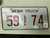 Nebraska Local Truck License Plate 59 74