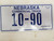 Nebraska Commercial Truck License Plate 10-90
