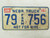 1995 Nebraska Not For Hire Farm Truck License Plate 79 756