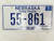 2006 Nebraska Not For Hire Farm Truck License Plate 55-861 (2)