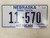 Nebraska Not For Hire Farm Truck License Plate 11-570