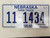 Nebraska Not For Hire Farm Truck License Plate 11-1434